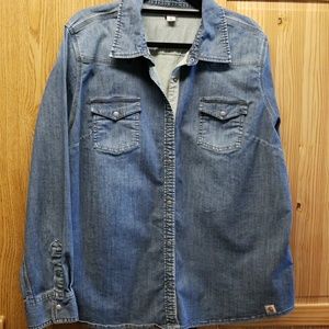 carhartt women's denim shirt